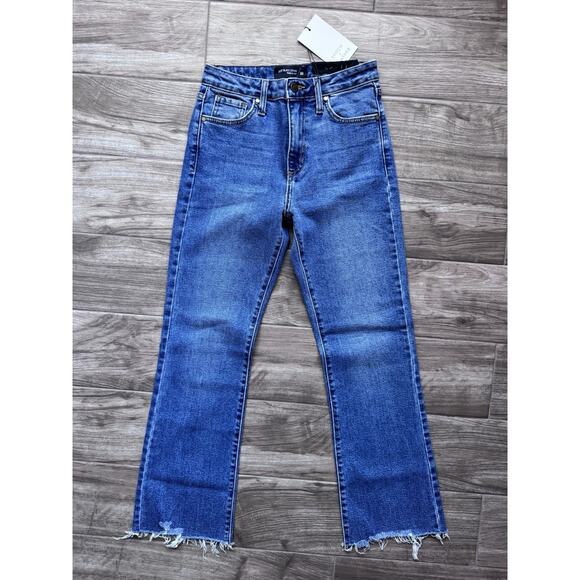 New With Tag Stitch & Feather Made In USA Vintage Cropped Flare Jeans Size 25 - Picture 1 of 5